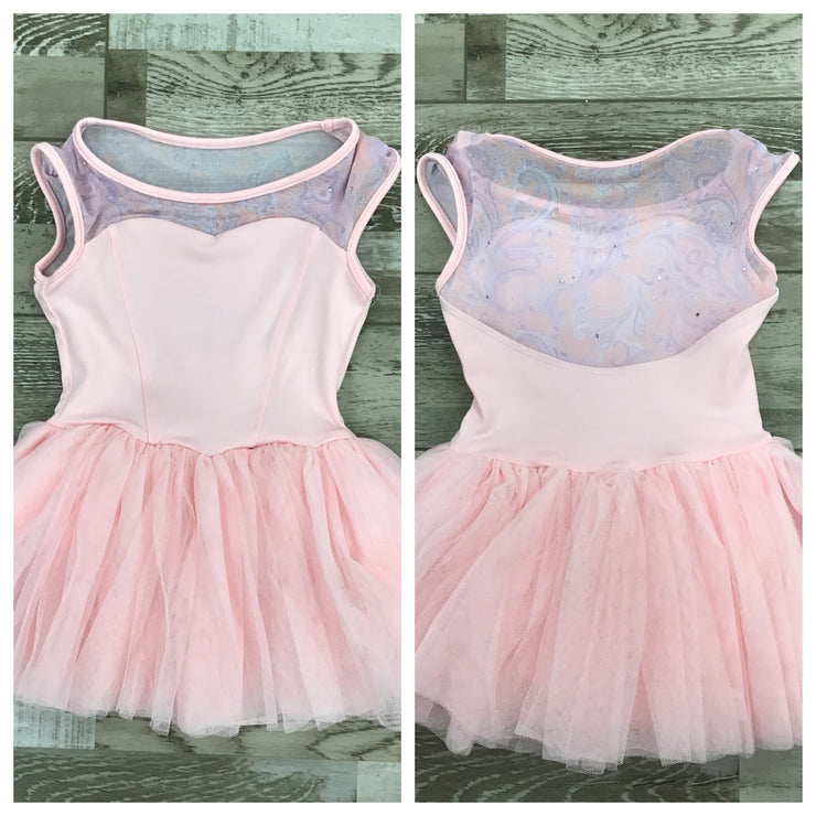 Mirella - Scoop Neck Cap Sleeve Tutu Leotard - Child (M1557C) - Pink