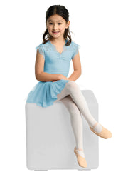 Danz N Motion - Briella Cap Sleeve Lace Dress Leotard - Child(23204C) - Ice Blue