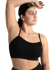 Capezio - Spot on Adults Mesh Overlay Bra Tek Bra Top - Adult (12006W) - Black - Final Sale