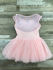 Mirella - Scoop Neck Cap Sleeve Tutu Leotard - Child (M1557C) - Pink