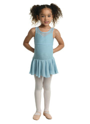 Danz N Motion - Leanore Sweetheart Neck Dress - Child (23202C) -Blue Ice