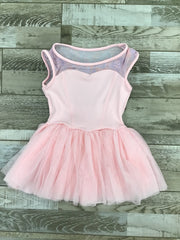 Mirella - Scoop Neck Cap Sleeve Tutu Leotard - Child (M1557C) - Pink