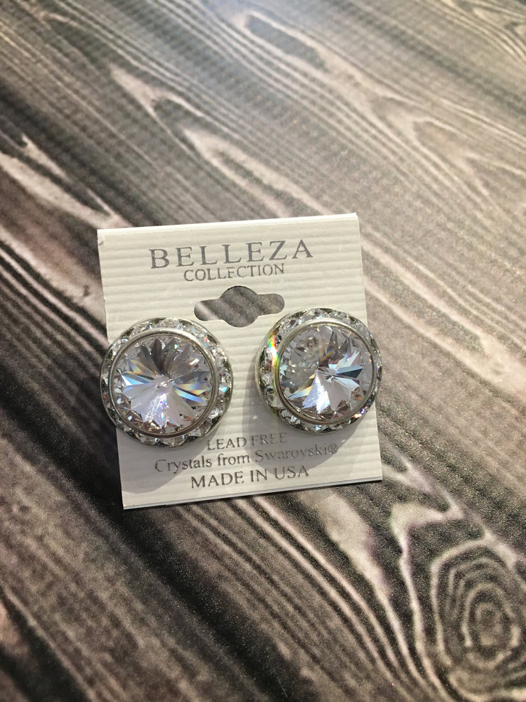 Belleza Collection - Swarovski Crystals Pierced Earrings - 20MM - XL