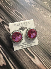 Belleza Collection - Swarovski Crystals Pierced Earrings - 20MM - XL