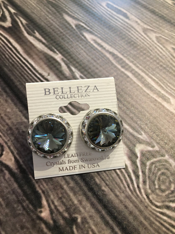 Belleza Collection - Swarovski Crystals Pierced Earrings - 20MM - XL
