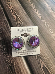 Belleza Collection - Swarovski Crystals Pierced Earrings - 20MM - XL