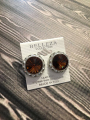 Belleza Collection - Swarovski Crystals Pierced Earrings - 20MM - XL