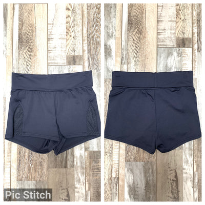 Capezio - Lace Insert Panel Short - Adult (11283) - Midnight Ocean - Final Sale