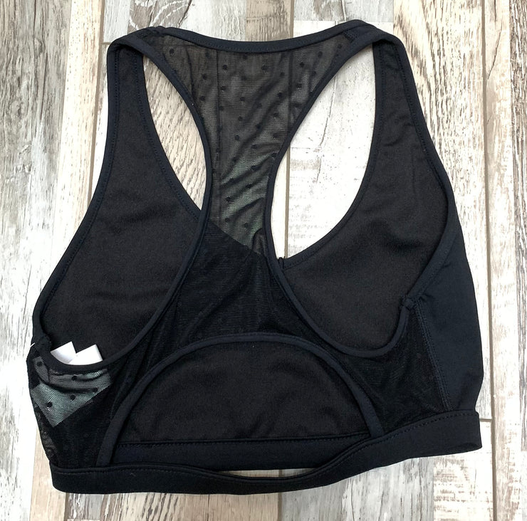 Capezio - Racerback Bra Top - Adult (11300W) - Black/Dotted Mesh - Final Sale