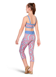 Kaia by Bloch - Cherish Printed Capri Legging - Child (KA060P) - Cherish Blue Final Sale