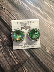 Belleza Collection - Swarovski Crystals Pierced Earrings - 20MM - XL
