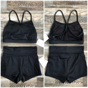 Capezio - Lace Panel Shorts - Adult (11506W) - Black Final Sale