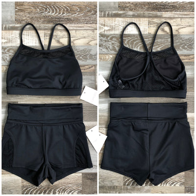 Capezio - Lace Panel Shorts - Adult (11506W) - Black Final Sale