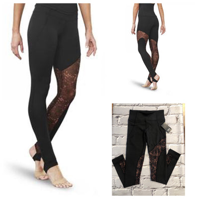 Bloch - Mesh Panel Stirrup Legging - Adult (FP5146B) - Maple - Final Sale