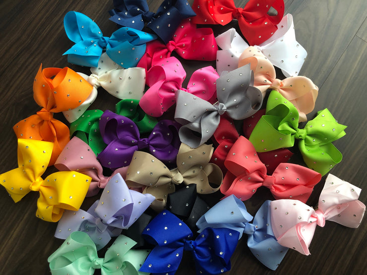 Hair Bows - Rhinestone - Various Colors