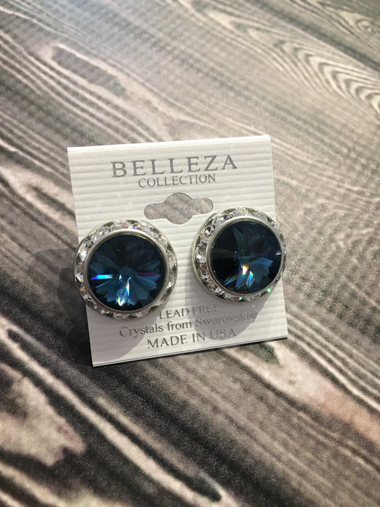 Belleza Collection - Swarovski Crystals Pierced Earrings - 20MM - XL