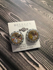 Belleza Collection - Swarovski Crystals Pierced Earrings - 20MM - XL