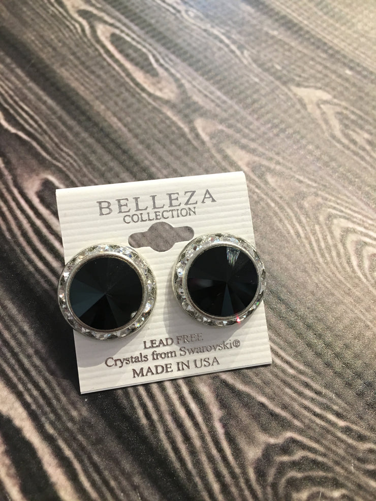 Belleza Collection - Swarovski Crystals Pierced Earrings - 20MM - XL
