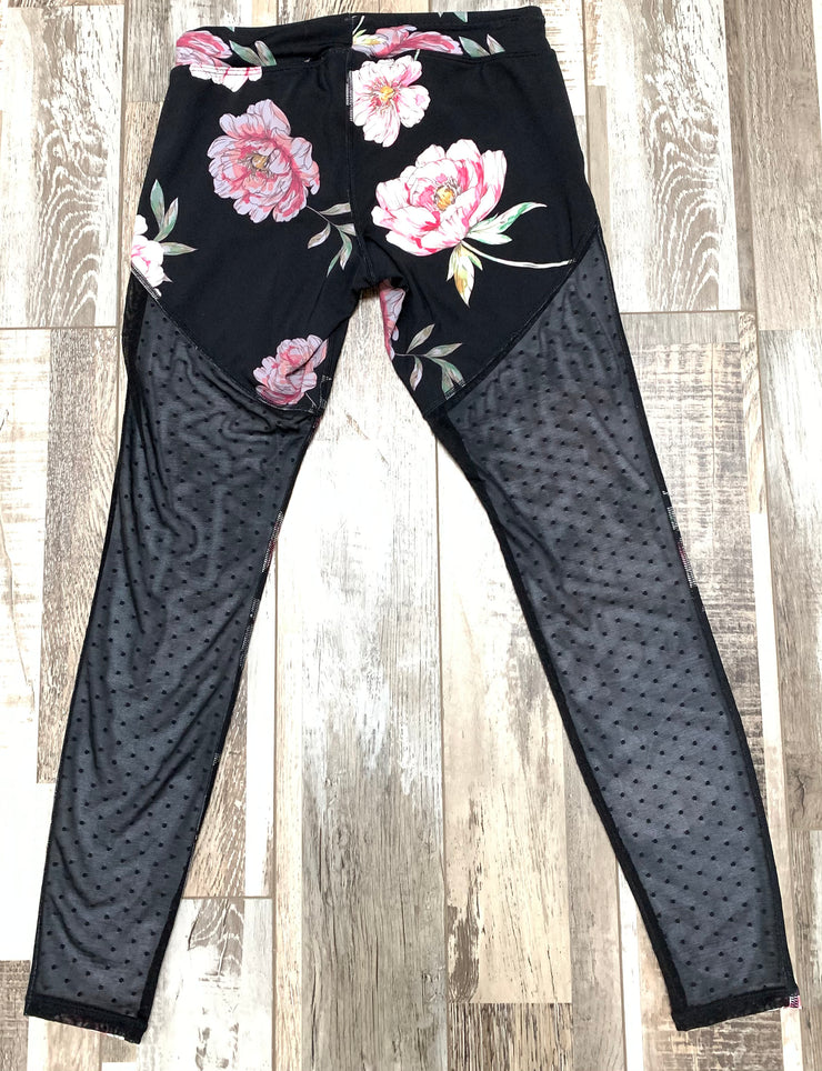 Capezio - Full-Length Leggings - Adult (11304W) - Floral/Dotted Mesh - Final Sale
