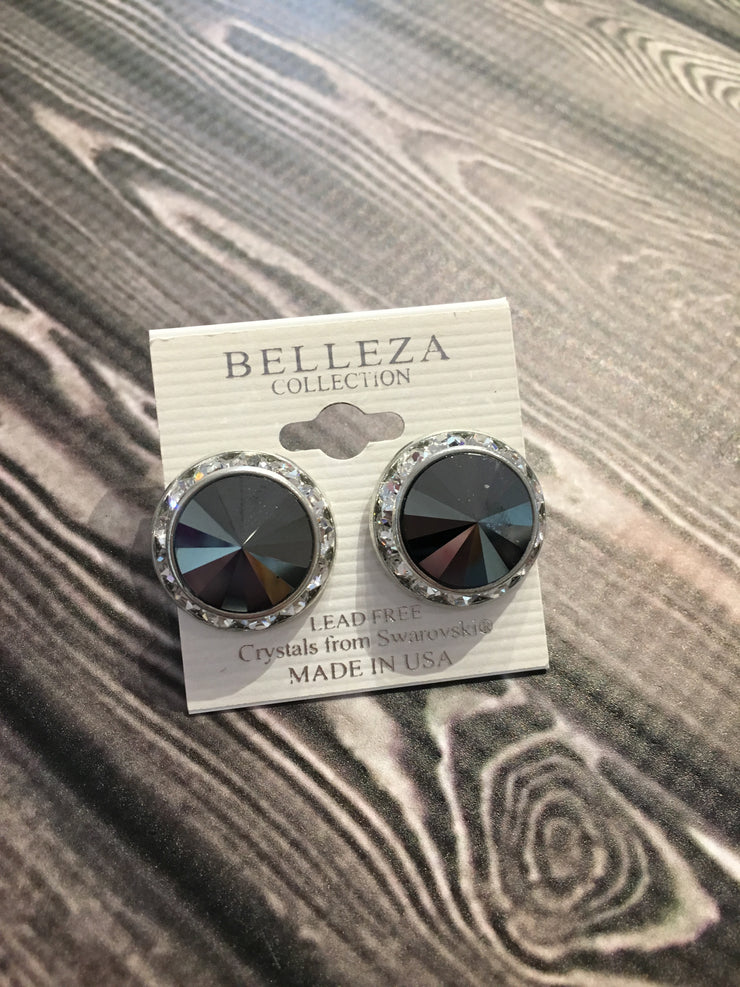 Belleza Collection - Swarovski Crystals Pierced Earrings - 20MM - XL