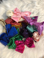 Hair Bows - Sequin - Various Colors
