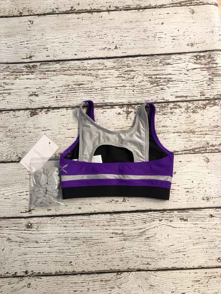 Capezio - Stick The Landing Bra Top - Child (11067C) - Purple Final Sale