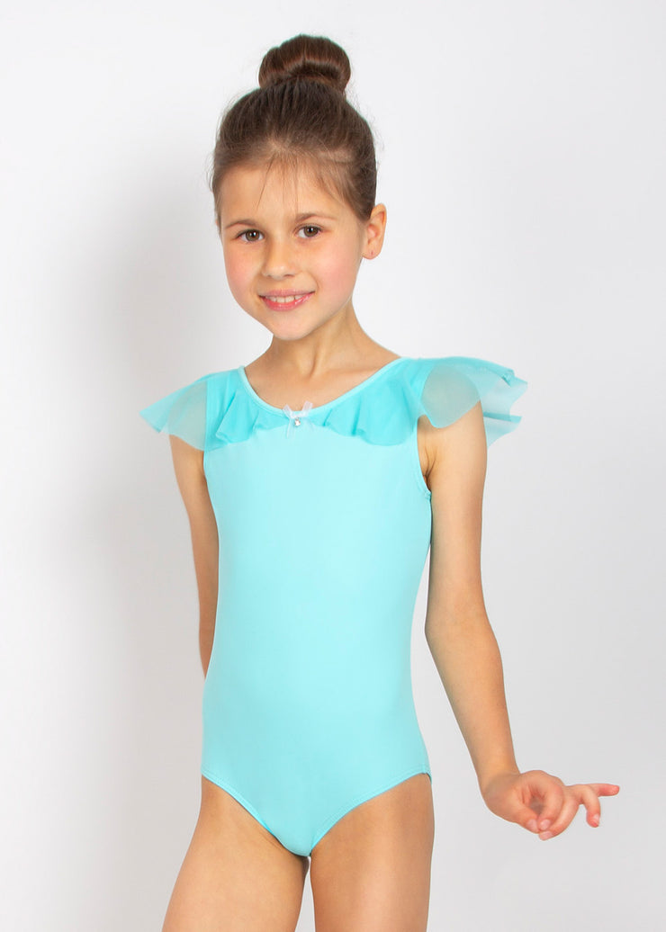 Nikolay - Belle Tank-style Leotard with Shoulder Overlay (DAD1977MPN) - Tiffany