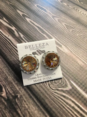 Belleza Collection - Swarovski Crystals Pierced Earrings - 20MM - XL