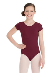 Capezio - Basic Short Sleeve Leotard - Child (TB132C) - Maroon