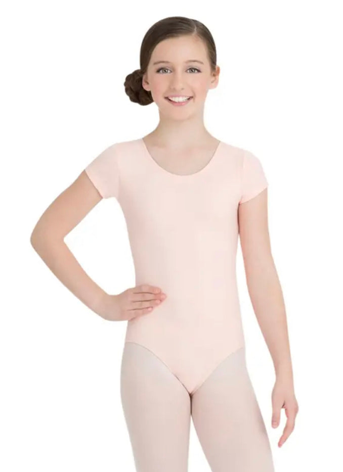 Capezio - Basic Short Sleeve Leotard - Child (TB132C) - Ballet Pink