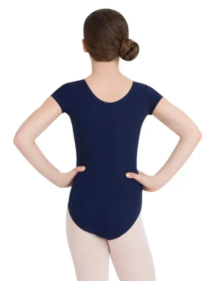 Capezio - Basic Short Sleeve Leotard - Child (TB132C) - Navy