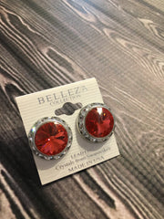 Belleza Collection - Swarovski Crystals Pierced Earrings - 20MM - XL