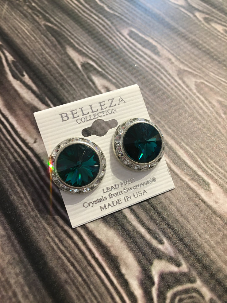 Belleza Collection - Swarovski Crystals Pierced Earrings - 20MM - XL