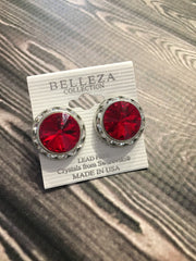 Belleza Collection - Swarovski Crystals Pierced Earrings - 20MM - XL