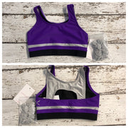 Capezio - Stick The Landing Bra Top - Child (11067C) - Purple Final Sale