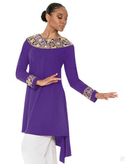 Eurotard - Women’s Tabernacle Praise Tunic (81116) - Red/Gold