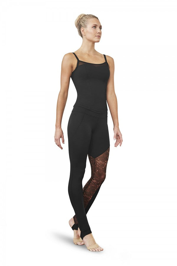 Bloch - Mesh Panel Stirrup Legging - Adult (FP5146B) - Maple - Final Sale