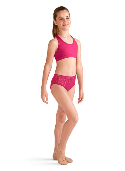 Bloch - Printed Regular Waist Brief - Child (FR5026C) - Hot Pink Papillon - Final Sale