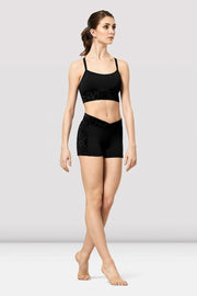 Bloch - Avianna Animal Print Mesh Band Crop Top - Adult (FT5262) - Black - Final Sale