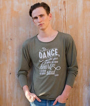 Covet Dance - Heart and Soul Long Sleeve Tee - Adult (HAS-LST) - Olive Green - Final Sale