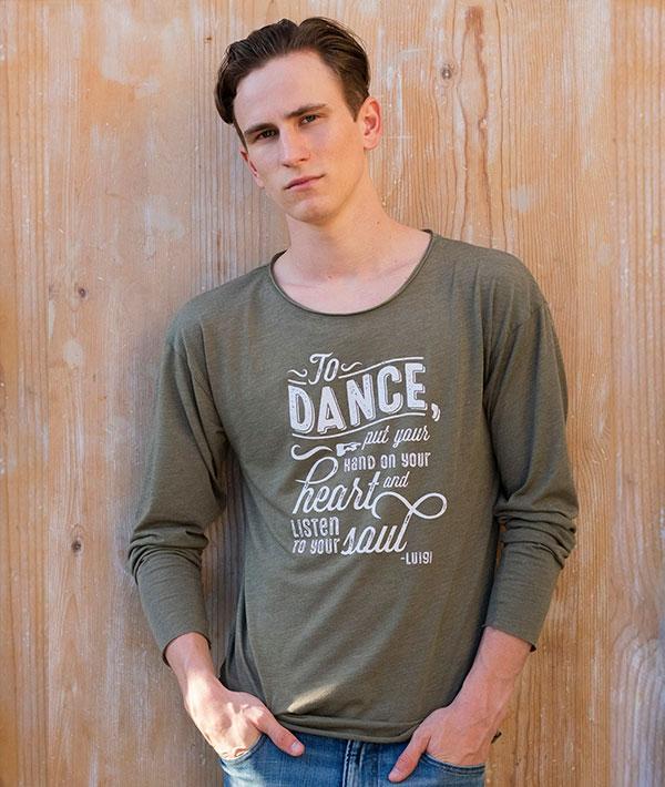 Covet Dance - Heart and Soul Long Sleeve Tee - Adult (HAS-LST) - Olive Green - Final Sale