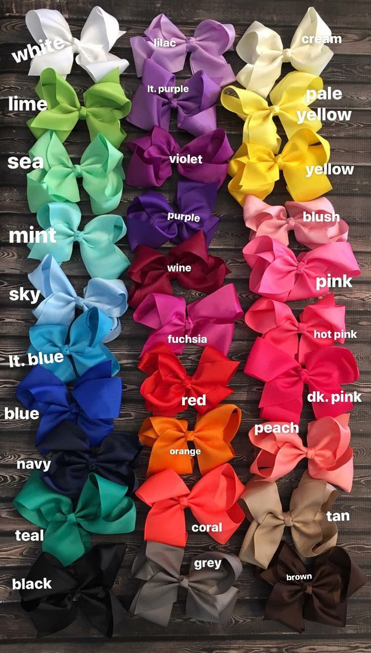 Hair Bows - Solid -  Various Colors