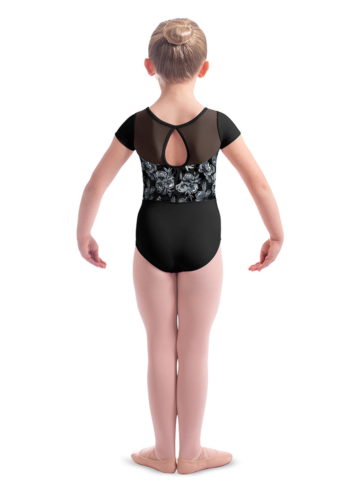 Mirella - Print Cap Sleeve Leotard - Child (M1542C) - Black