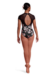 Mirella - Print Mock Neck Cap Sleeve Leotard - Adult (M5094LM) - Black - Final Sale