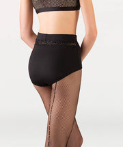 Body Wrappers - Open Mesh Hi-Waist Brief - Adult (P1161) - Black - Final Sale