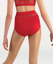 Body Wrappers - Open Mesh Hi-Waist Brief - Adult (P1161) - Scarlet - Final Sale