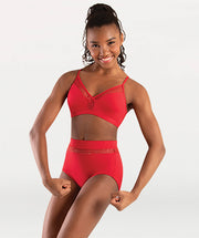 Body Wrappers - Open Mesh Hi-Waist Brief - Adult (P1161) - Scarlet - Final Sale