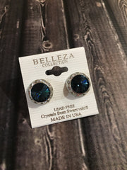 Belleza Collection - Swarovski Crystals Pierced Earrings - 15mm