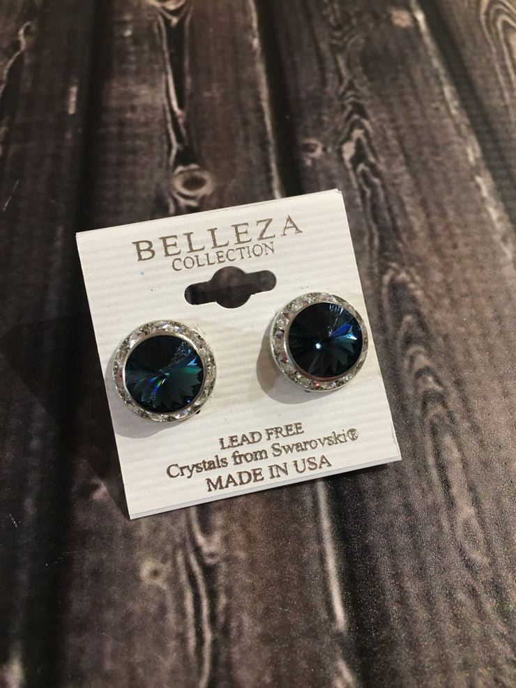 Belleza Collection - Swarovski Crystals Pierced Earrings - 15mm