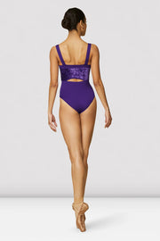 Bloch - Velvet Front Bodice Wide Strap Leotard - Child (TWL1015) - Amethyst
